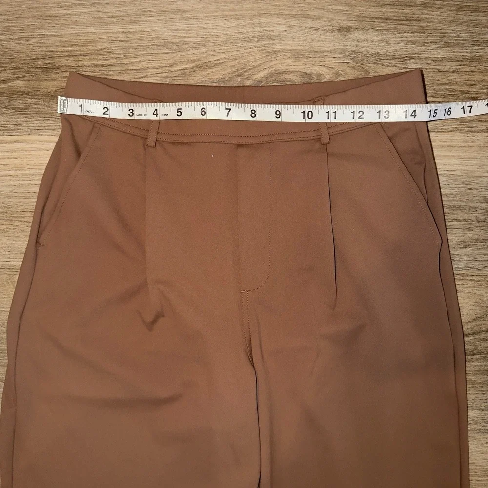 Halara HaloTek Air High Waisted Wide Leg Pants‎ Brown Medium Tall NWT